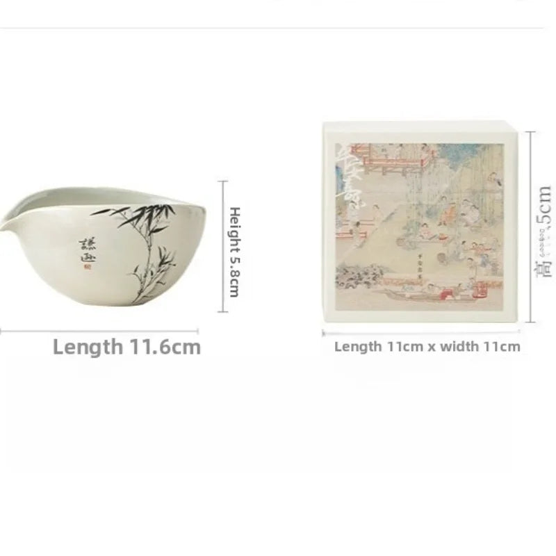 Grass and wood ash fair cup ink and wash bamboo uniform teacup ceramic tea sea tea divider tea set accessories single male cup