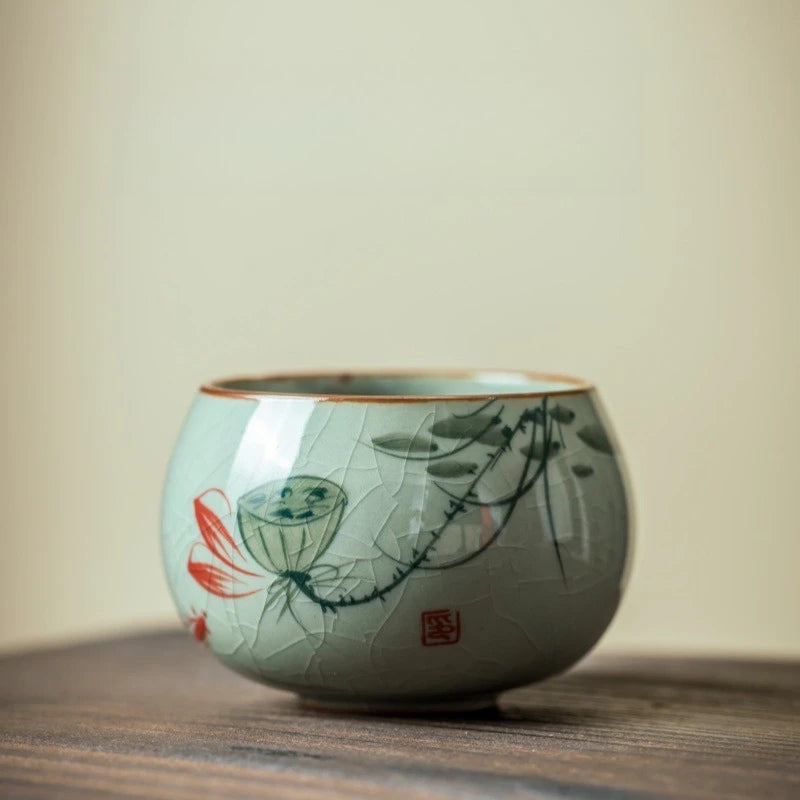 Handmade Ceramic Tea Cup, Porcelain Tea Bowl, Espresso Cups, Pottery Coffee Mug, Afternoon Teacup Mugs, Coffee Cups, 6PCs Set