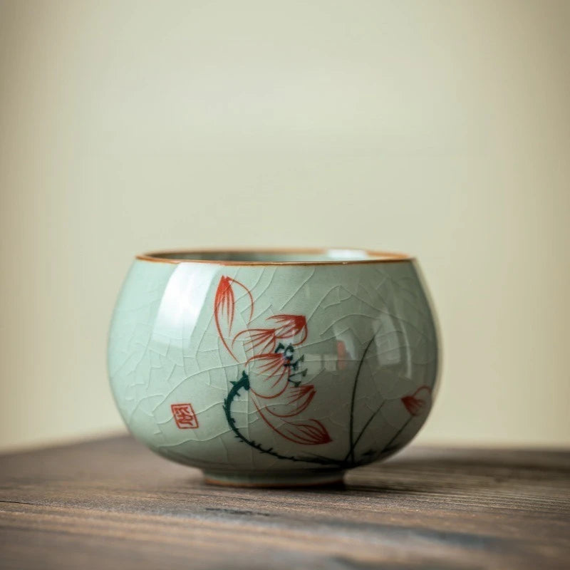 Handmade Ceramic Tea Cup, Porcelain Tea Bowl, Espresso Cups, Pottery Coffee Mug, Afternoon Teacup Mugs, Coffee Cups, 6PCs Set