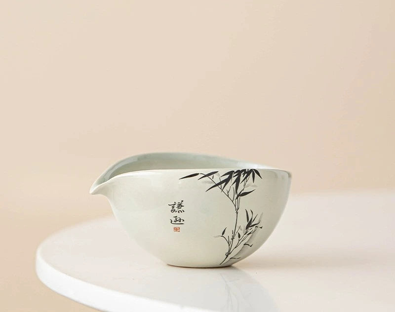 Grass and wood ash fair cup ink and wash bamboo uniform teacup ceramic tea sea tea divider tea set accessories single male cup