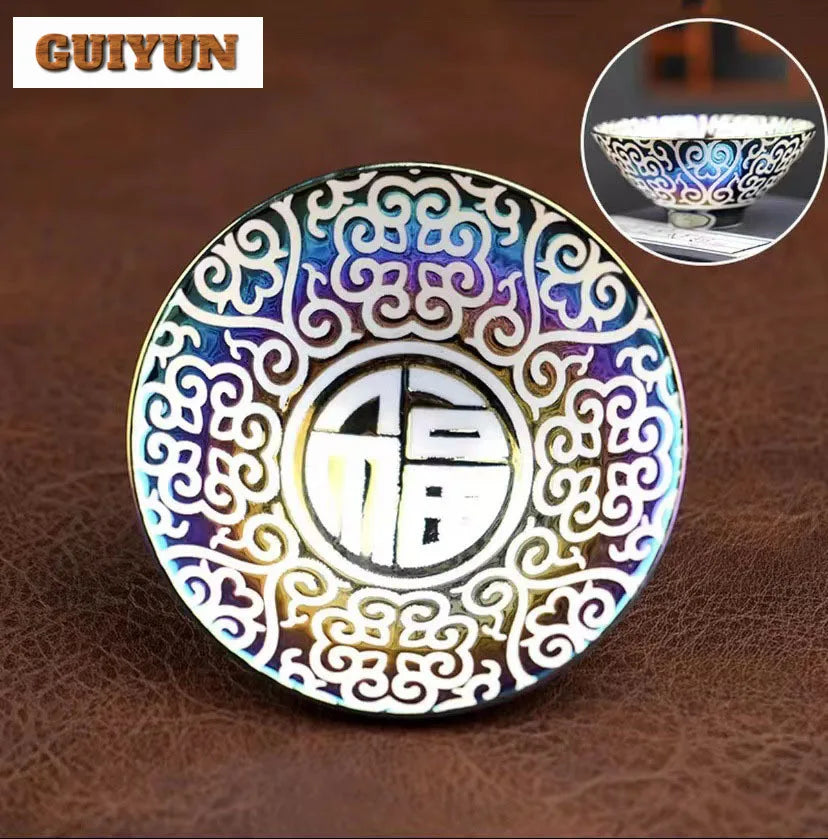 Multicolor Gilding Tea Cup Ceramic Teacup Chinese Style Retro Handmade Golden Tea Cup Vintage Tea Set Home Tea Bowl Master Cup