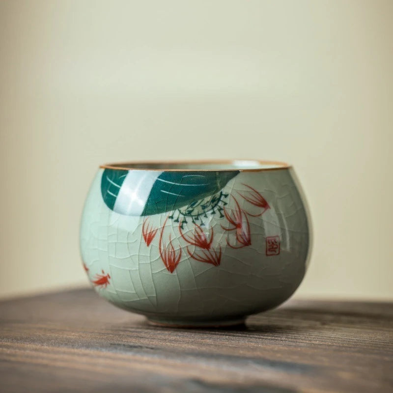 Handmade Ceramic Tea Cup, Porcelain Tea Bowl, Espresso Cups, Pottery Coffee Mug, Afternoon Teacup Mugs, Coffee Cups, 6PCs Set