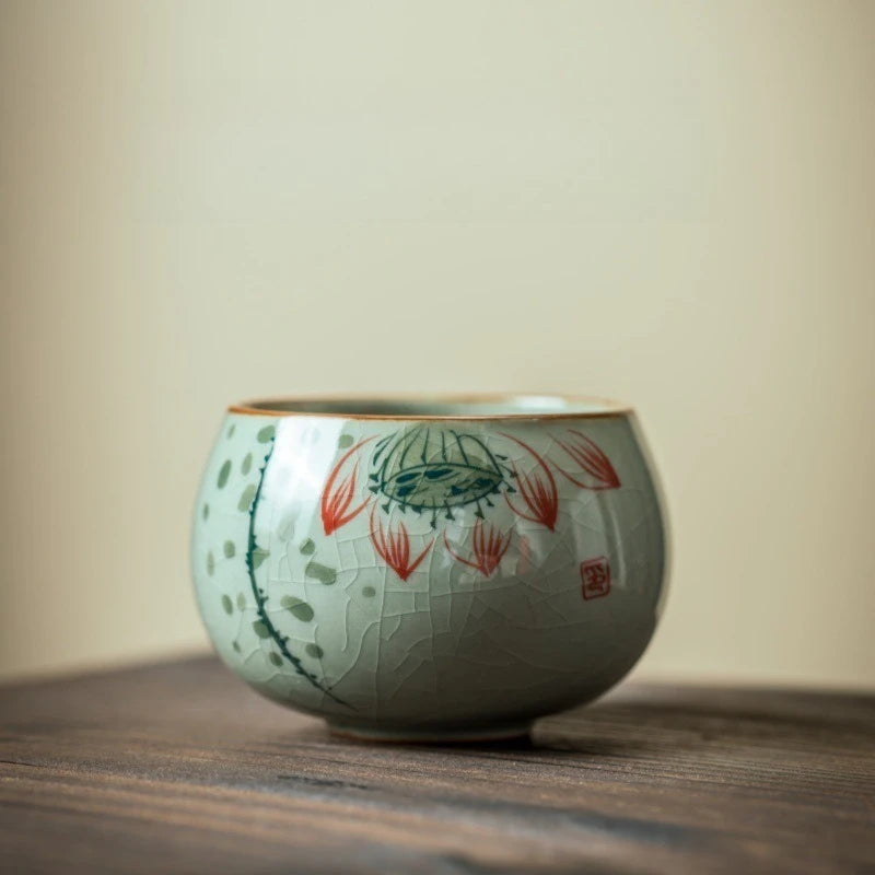 Handmade Ceramic Tea Cup, Porcelain Tea Bowl, Espresso Cups, Pottery Coffee Mug, Afternoon Teacup Mugs, Coffee Cups, 6PCs Set